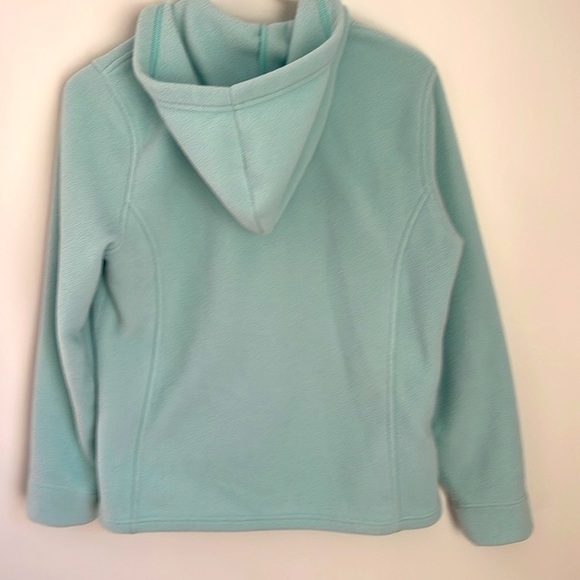 L.L. Bean women’s small full zip hoodie fleece mint green Polartec jacket - Picture 4 of 4